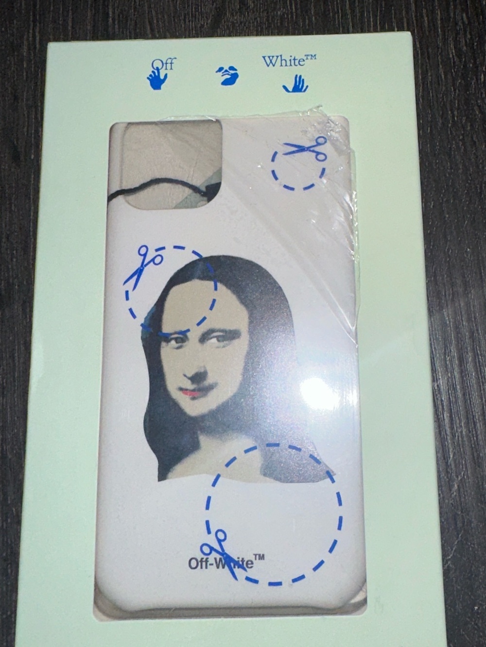 Off-White iPhone 11 PRO phone case in white with Monalisa & Off-White™ logo
